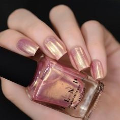 Rose Gold Holographic Nail Design