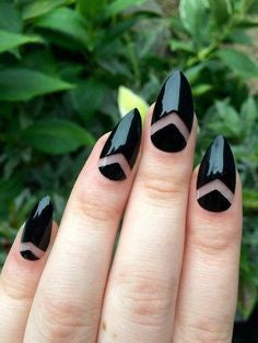 Pointed Acrylic Nail Designs-14