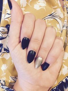 Navy Mountain Peak Nail Idea