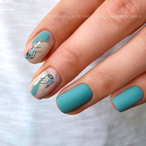 Turquoise Fall Nails