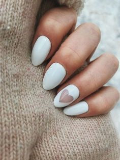 cute white nail designs