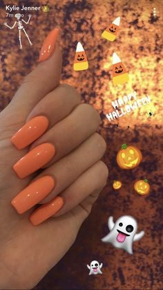 cute orange nails