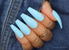 cute blue nails