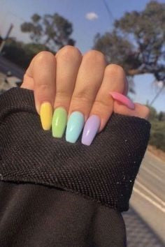 cute colorful nails