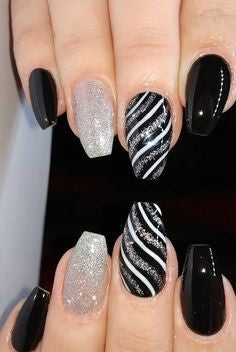 Glittery Nail Design-10