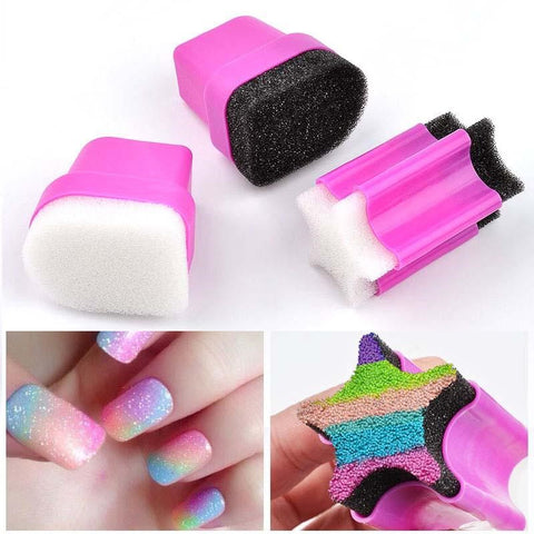 Gradient Color Sponge Head Printing Nail Stamper