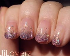 Glitter French Nails-2