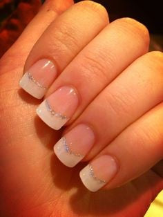 Glitter French Nails-6