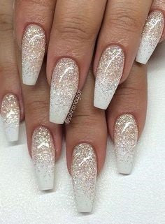 Glitter French Nails-8