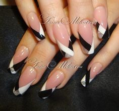 French stripe white nail design