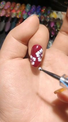 Cherry blossom tree nail design