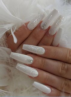 Pretty Nail Design-5 White Coffin nails