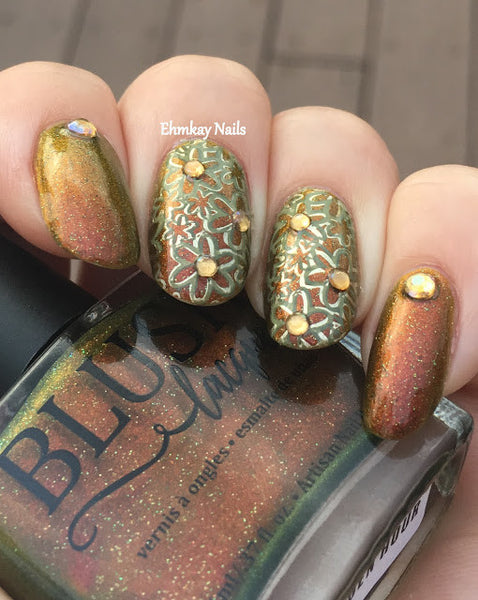 Blush Lacquer The Golden Hour with Floral Stamping and Beauty Big