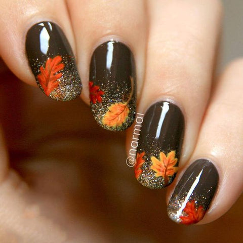 Buy Press on Nails Rose Gold Fall Autumn Nails With Designs Stick on Nails  Glue on Nails Fake Nails And Online in India - Etsy