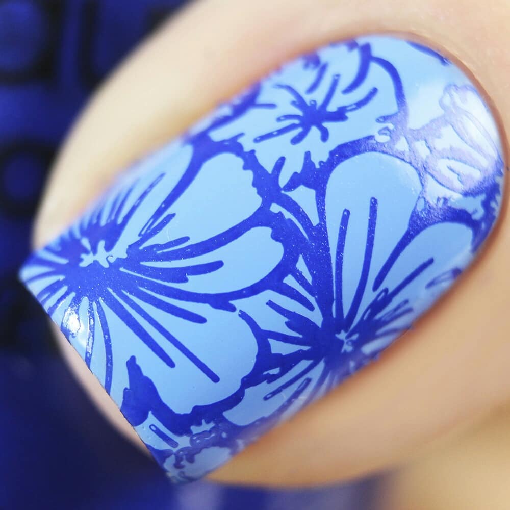 Flower Nail Stamping Plate Butterfly Floral Theme Manicure Tool ...