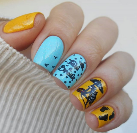 Latest summer stamping nail art design collection