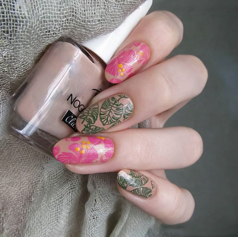 Latest summer stamping nail art design collection