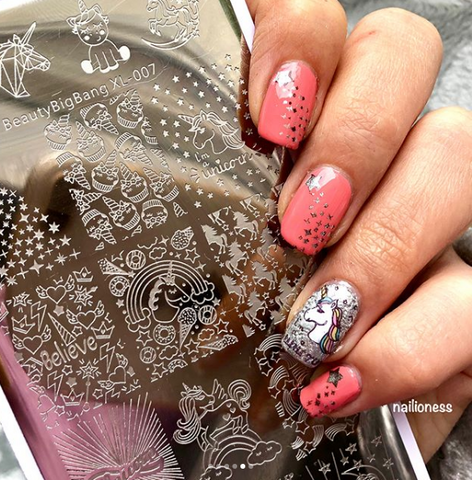 Latest summer stamping nail art design collection