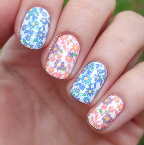 Latest summer stamping nail art design collection