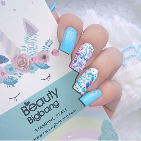 Latest summer stamping nail art design collection