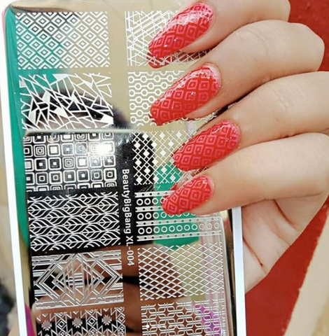 Latest summer stamping nail art design collection