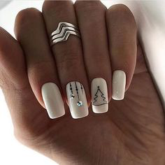 Christmas Nails-2 White nails