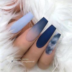 Marble Matte Nail Design