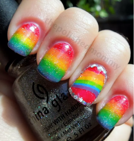 Beautiful rainbow nails design on LGBT Pride Month | BeautyBigBang