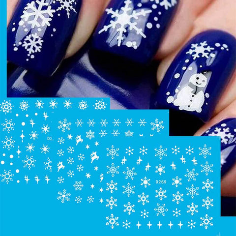 Christmas Snowflake Glitter Sequins Nail Charm Art Supplies Nail  Accessories Autumn and Winter Decoration Diy Manicure Material