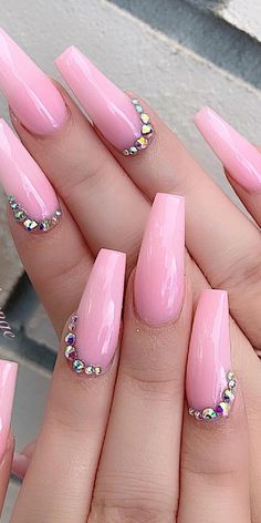 Glitter Nail Art Designs-12 Pink nails