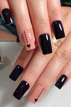 Cute Black Nail Design-7