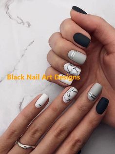 Cute Black Nail Design-5