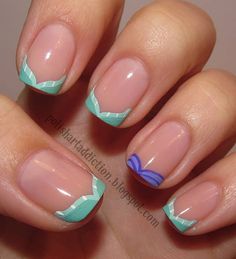 Pretty Nail Design-13 Mermaid tail french nails