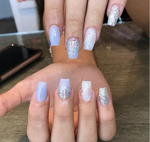 Summer Nail Trend - Glitter Tipped White Nails : All Lacquered Up