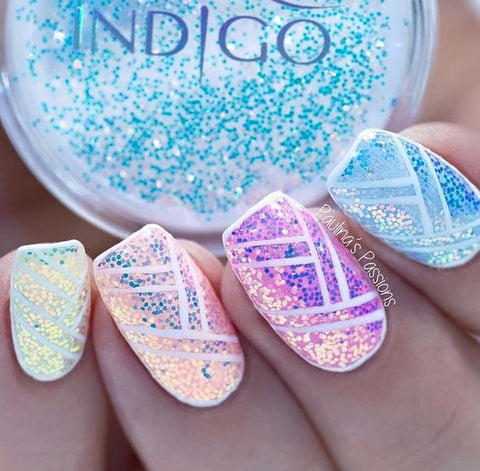 glitter nail design