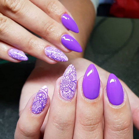 lace nail art design