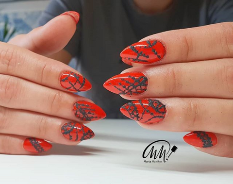 lace nail art design