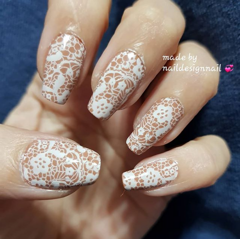 lace nail art design