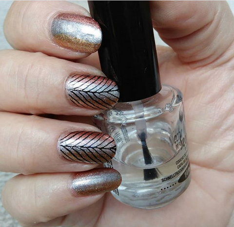 metallic nail design