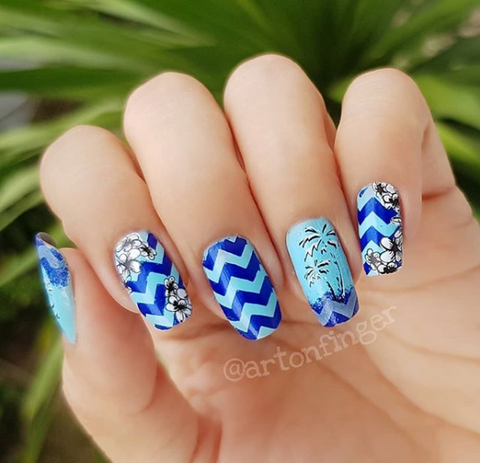 stamping nail art design