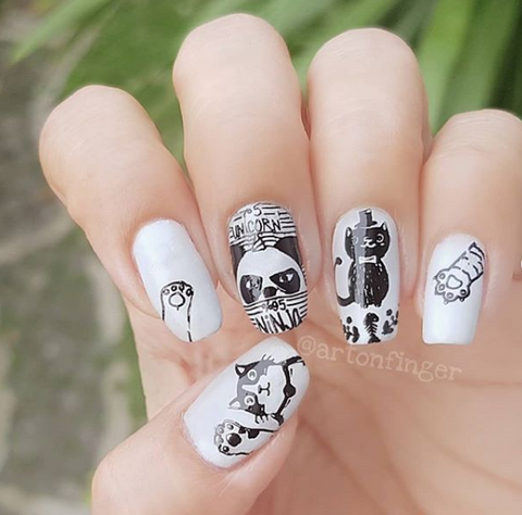 stamping nail art design