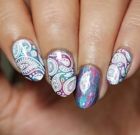 stamping nail art design