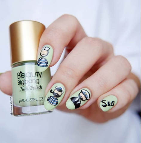 stamping nail art design