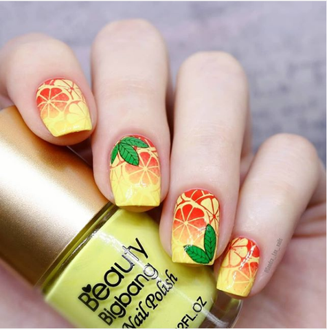 summer stamping nail art designs 2018