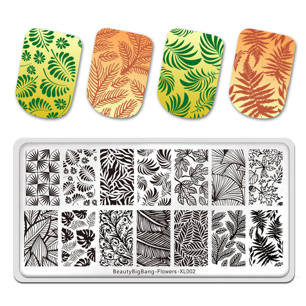 Flower Dandelion Patterns Stamping Template Nail Art Tools BeautyBigBang BBBXL-002