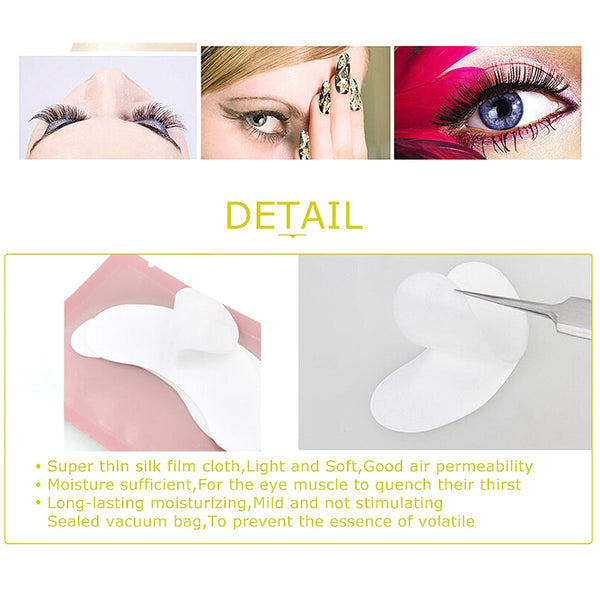 10Pairs Eye Pads Eyelash Extension Paper Stickers Patches For Makeup ...