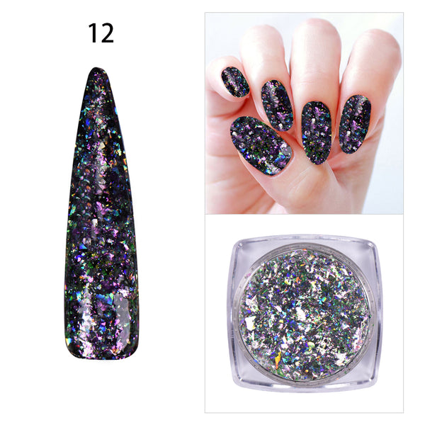 0.2g Aurora Irregular Flakies Powder Chameleon Nail Glitter Sequins Fo ...