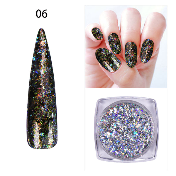 0.2g Aurora Irregular Flakies Powder Chameleon Nail Glitter Sequins Fo ...