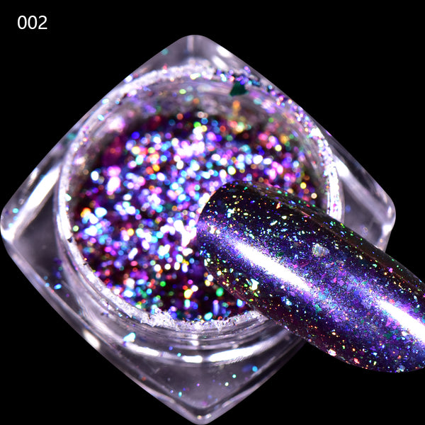 0.1g Chrome Holo Flakes Starry Nail Powder Nail Art Glitters Dust For ...