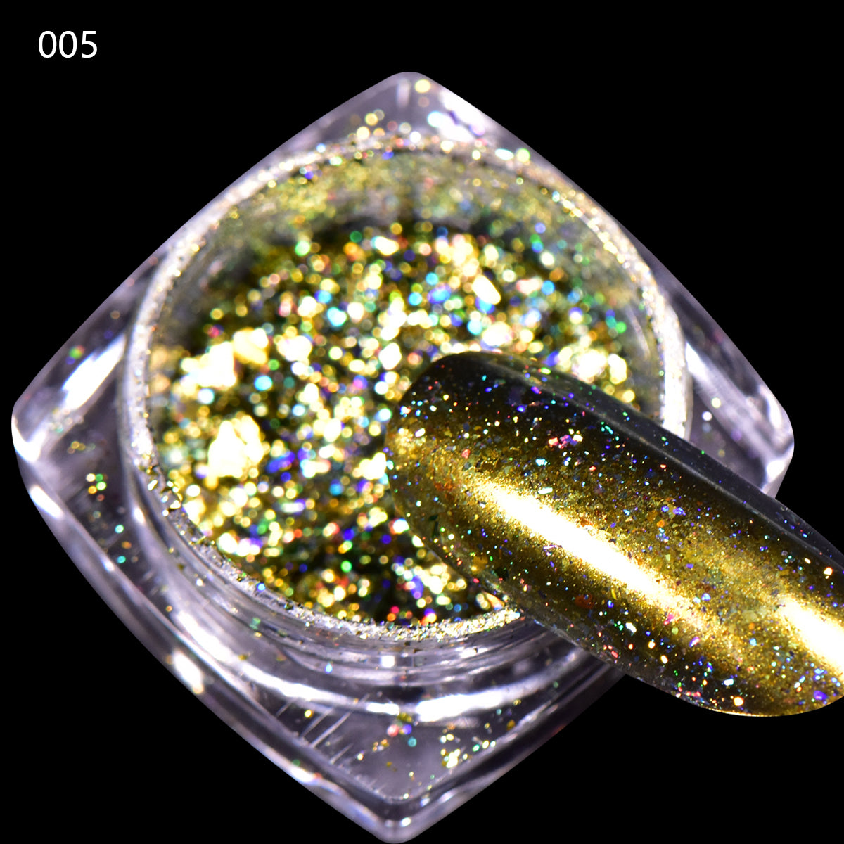 0.1g Chrome Holo Flakes Starry Nail Powder Nail Art Glitters Dust For ...